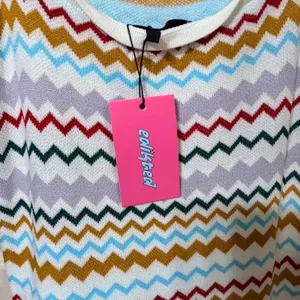 Edikted Women Multicolor Chevron Zig Zag Knit Maxi Dress Sleeveless Small NWT thumbnail 3