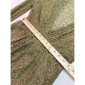Free People Moonlight Bay Mini Dress Olive Green Sz Small Boho Hippie 70s (f12) thumbnail 3