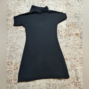 ATHLETA Cowl neck sweater dress with pockets size Small black thumbnail 10