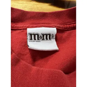 VINTAGE M&Ms Yellow T Shirt Size L/XL‎ Short Sleeve Graphic Red 90s Y2K thumbnail 4