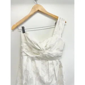 MM Couture by Miss Me White One Shoulder Burnout Polka Dot Mini‎ Dress Size M thumbnail 3