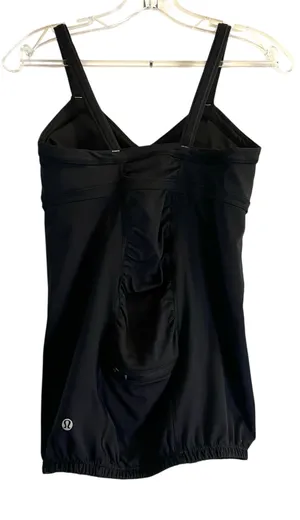lululemon biking top womens black size 6 sleeveless thumbnail 1