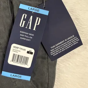 NWT GAP L Everyday Easy Pull On Jogger Pant Gray 100% Lyocell Utility Lounge $80 thumbnail 8