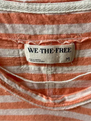 Free People All I Need Tee in Orange and White Stripe thumbnail 4