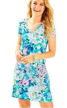 Lilly Pulitzer Shirt Dress in Dive In thumbnail 1