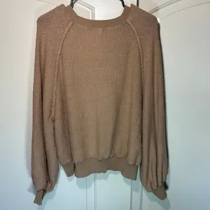 Daryl Ann Denner Pink Lily Knit Sweater Pullover Cotton Boucle Brown Womens‎ M thumbnail 4