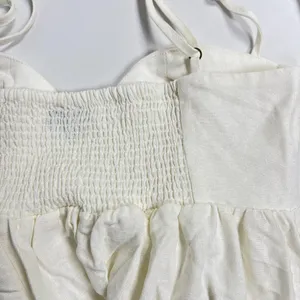 NWOT Farm Rio Linen Blend White Sleeveless Maxi Dress Size M thumbnail 7