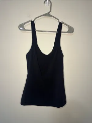 Lululemon Simply Sleek 2-in-1 Tank Black W1BSKS Ultralu™ fits a medium thumbnail 3