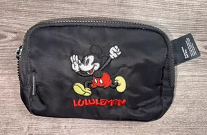 New Disney Parks Lululemon Mickey Everywhere Belt Bag Fanny Pack Black Strap✨ thumbnail 1