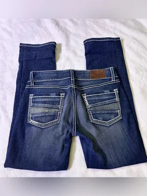 BKE Women's Skinny Jeans in Dark Blue with Contrast Stitching thumbnail 4