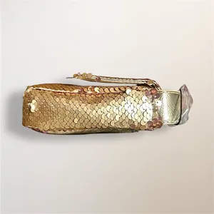 New Nicole‎ Miller Gold Sequin Shoulder Bag Clutch Evening Purse Holiday Party thumbnail 8