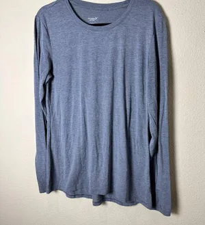 OLD NAVY ACTIVE Grey Soft Athletic Long Sleeve T Shirt w Thumbholes Size Large thumbnail 7