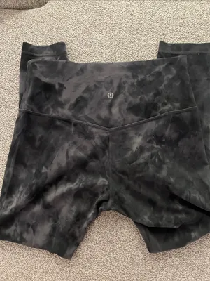 Lululemon Black & Gray High-Waist Leggings thumbnail 3