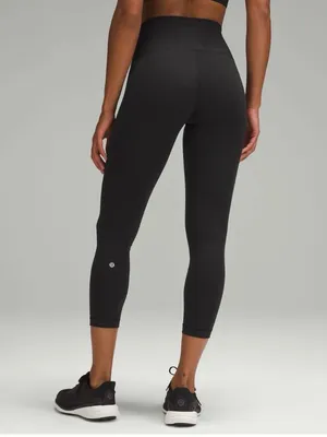 Lululemon Wunder Train High-Rise Crop 23" Black Size 6 thumbnail 2