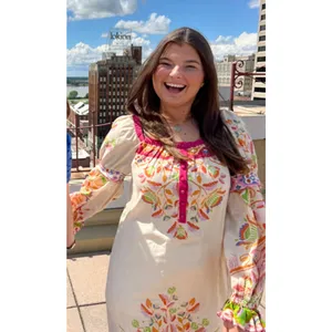 FARM RIO NWT Anthropologie Printed Linen Blend Dress Size XS thumbnail 4