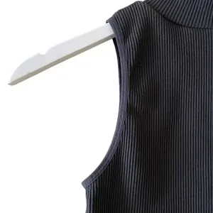 Zara Black Ribbed Knit Mock Neck Sleeveless Women’s Blouse SZ S #1702 thumbnail 4