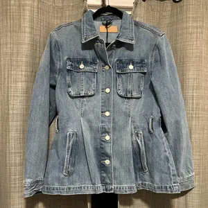 Black NYC Denim Button-Up Women's Jacket thumbnail 1