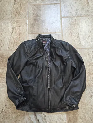 Bradley Bayou Womens Black Leather Jacket Coat Size Large Zip Retro Grunge thumbnail 2
