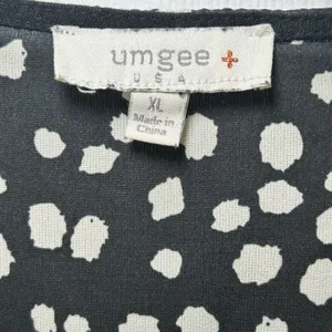 Umgee Women's XL Black Fringe Hem Tunic Dress Casual Boho Summer‎ Cover Up thumbnail 4