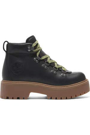 Timberland Women's Mid Lace Boot Black Size 8.5 M Stone Street Full Grain thumbnail 2