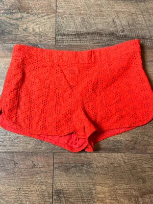 Forever 21 Orange Eyelet Hot Shorts M Fits Size 2/26 thumbnail 2