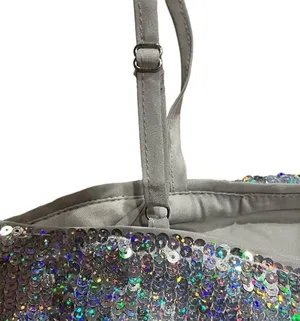 GB Women's Silver Sequin Bandeau Camisole Top Size M Party Sparkly thumbnail 11