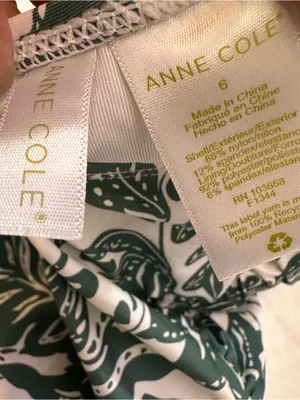 Anne Cole Strapless Green Tropical-Print One-Piece Swimsuit thumbnail 4