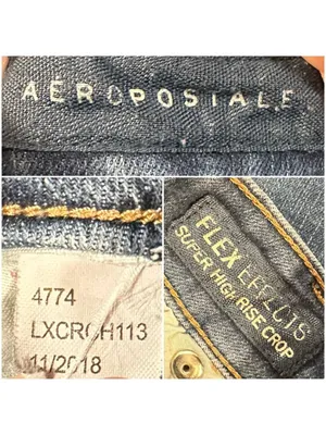 Aeropostale Button Fly Flex Effects Super High Rise Crop Jeans Size 25 thumbnail 5