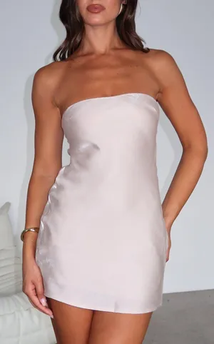 White Fox Boutique Crazy for You Mini Dress Pearl thumbnail 1