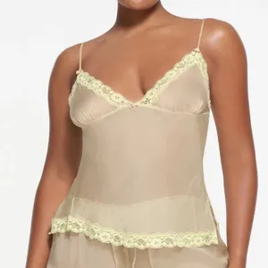 Skims Romance Lace Cami in Sage. Size Medium. New Without Tags. thumbnail 1