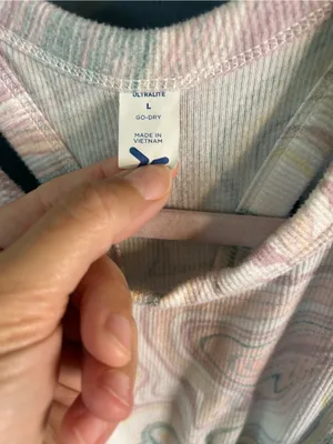 Old Navy Women's Pastel Marble-Print Racerback Tank Top | Size Large Summer thumbnail 2