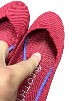 Rothy's The Point womans red knit pointed flats shoes sz 7.5 SKU 10-438 thumbnail 14