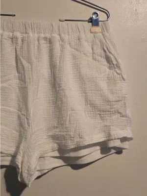 Princess Polly White High-Waist Gauze Shorts thumbnail 4