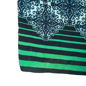 Cabi Womens Camisole Navy Green Damask Striped Boho Layering Tank Top XL thumbnail 3