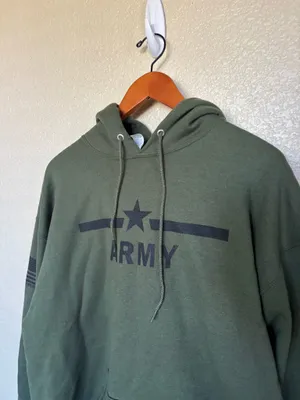 Jerzees Green Army Hoodie thumbnail 2