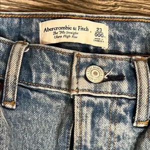 Abercrombie & Fitch Light Blue Straight Leg Jeans thumbnail 3