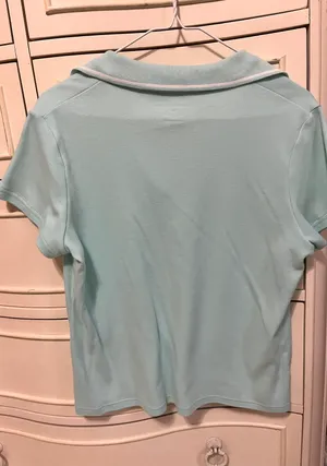 Allyson Whitmore Petite Golf Teal Shirt thumbnail 2