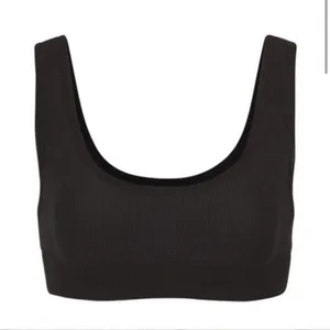 Skims Black Cotton Waffle Knit Thermal Ribbed Scoop Loungewear Bra thumbnail 1