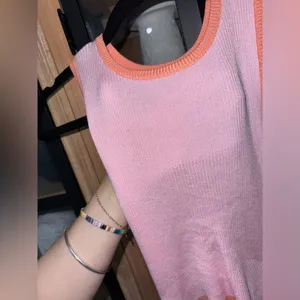 Petal & Pup Sofi midi dress bodycon ribbed colorblock coral pink slit cutout thumbnail 5