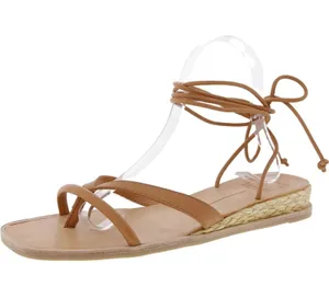 Dolce Vita Womens PRAX Cognac/Tan Leather Thong Sandals Shoes 6 thumbnail 1