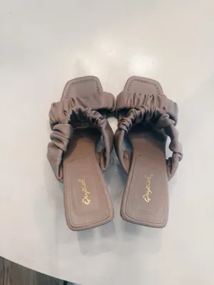 Target beige/tan ruffle heels thumbnail 2
