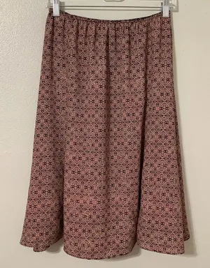 Rena‎ Rowan Whimsigoth Romantic Y2K Pink Black Floral A Line Fairy Skirt Medium thumbnail 1