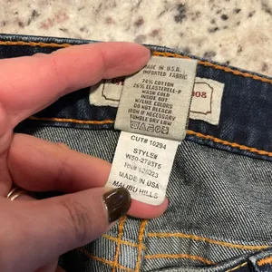 PRVCY‎ Malibu Hills Bootcut Jeans Womens 31 Blue Y2K Low Rise W50-2703T5 Flare thumbnail 7