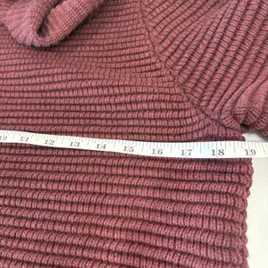 Madewell Knit Sweater Size XXS Red Burgundy Wool‎ Blend Side Button Turtleneck thumbnail 9