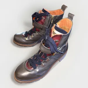 Pikolinos Aspe W9Z-8634C1 Leather Lace Up Side Zip Combat Boots Olmo Brown 37 7 thumbnail 2