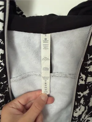 lululemon athletica Black & White Floral Zip Hoodie thumbnail 4