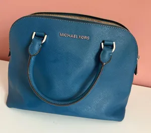 Michael Kors Teal Blue Saffiano Dome Satchel thumbnail 1
