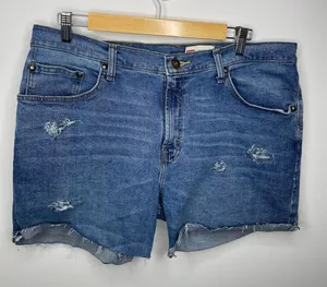 Wrangler- Blue Slim Straight Jean Shorts thumbnail 1