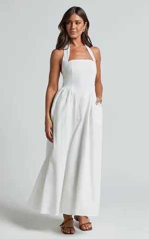 New Showpo Daniella Maxi Dress Halter Neck A Line Dress Size Small MSRP $99 thumbnail 3