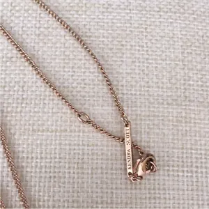 Madison Rose Gold Necklace Pendant Square Charm thumbnail 4